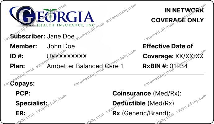 Georgia health insurance ID card